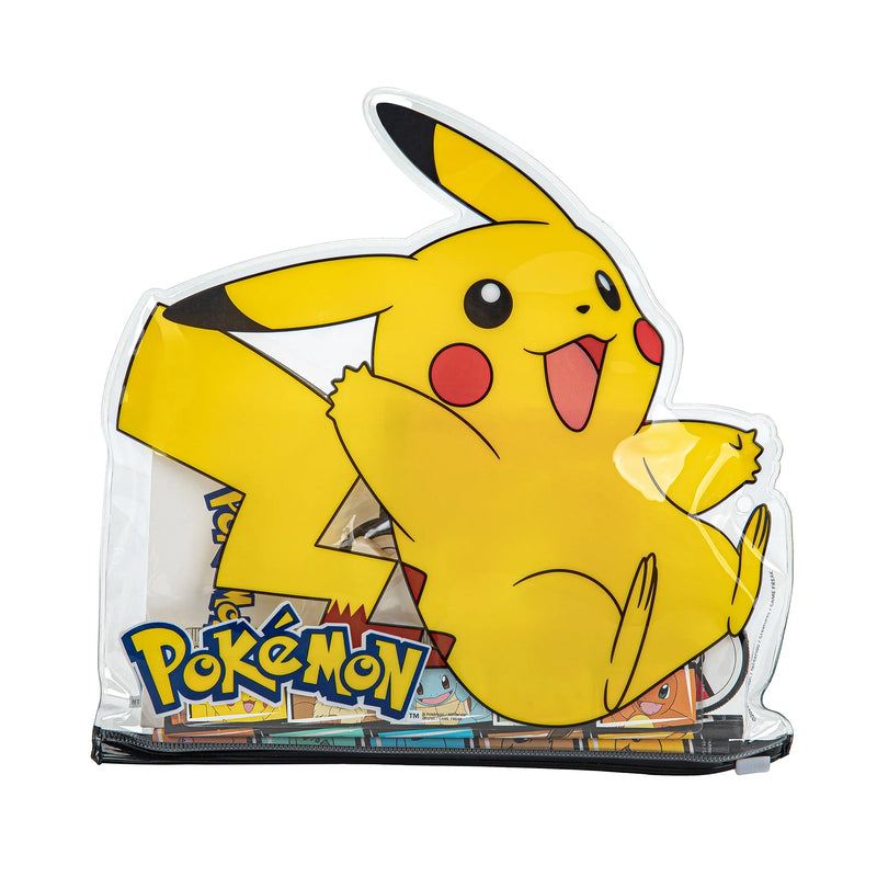 Pokemon Schreibset Pikachu – Komplettes Schulset mit Etui, Notizbuch, Bleistiften, Lineal, Radiergummi und Anspitzer – Offizielle Pokemon Merchandise