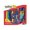 Pokémon Schrijfset met Etui Kleurpotloden Notitieboek Liniaal Pennen Officieel Gelicenseerd