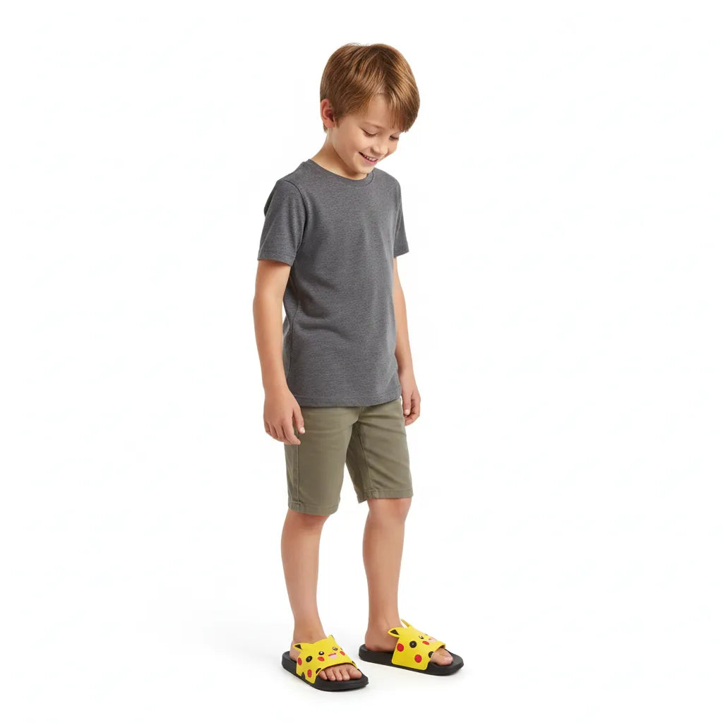 Pokémon Pikachu Pool Slippers Kids – 3D Design – Non-Slip & Quick Dry – Boys and Girls