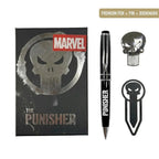 Marvel The Punisher schrijfset met pen, pin, bladwijzer en cadeaudoos