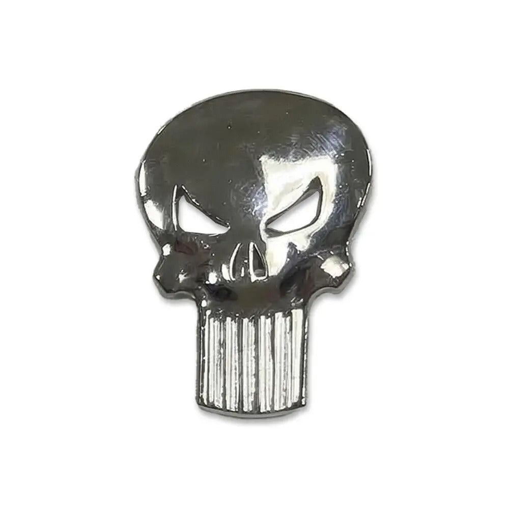 Zilverkleurige metalen pin met Punisher doodshoofd