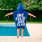 Real Madrid Poncho voor Kinderen – Blauw – 55 x 110 cm – Sneldrogende Kinderponcho met Capuchon – Officieel Gelicenseerd