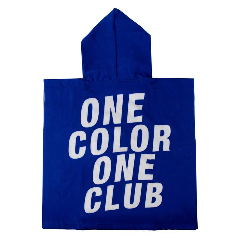 Real Madrid Poncho voor Kinderen – Blauw – 55 x 110 cm – Sneldrogende Kinderponcho met Capuchon – Officieel Gelicenseerd