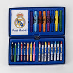Real Madrid Tekendoos XL - 42 Delige Kleurset met Kleurpotloden, Stiften, Verf en Koffer - Officiële Real Madrid Merchandise