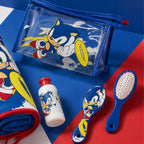 Sonic the Hedgehog Verzorgingsset met Toilettas, Drinkfles, Haarborstel en Handdoek – Officieel Gelicenseerd