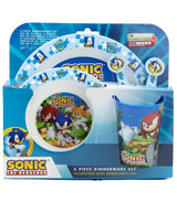 Sonic the Hedgehog Eetset 5 Delig – Bord Kom Beker Bestek – Kinder Servies