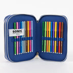 Sonic the Hedgehog Gevuld Etui 3 Vaks – 46 Delig – 3D Ring Design – Officieel Gelicenseerd