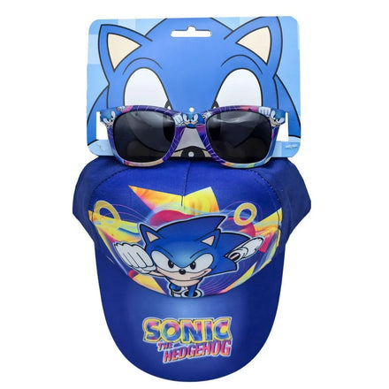 Sonic Pet met Zonnebril Set Kind – Blauwe Cap Jongens – Zomer Accessoires