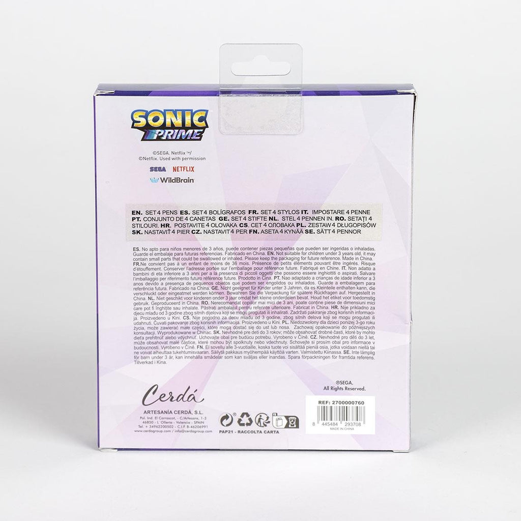 Sonic Prime Pennen - 4 Stuks