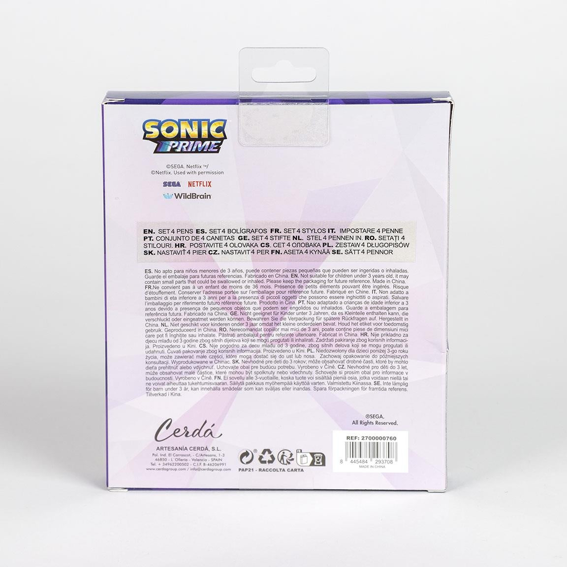 Sonic Prime Pennen - 4 Stuks