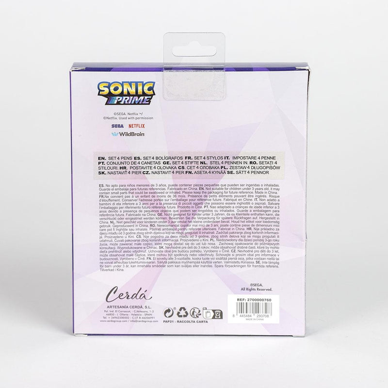Sonic Prime Pennen - 4 Stuks