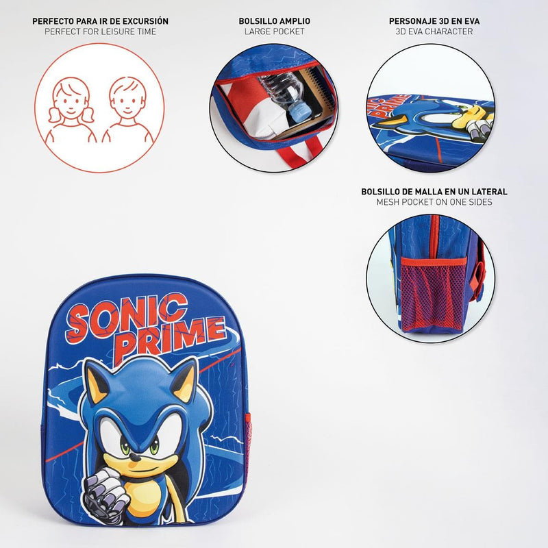 Sonic the Hedgehog Prime Backpack Jungen Mädchen - Höhe 31cm