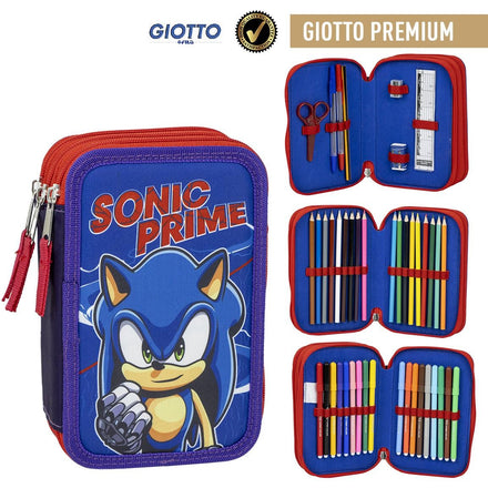 Sonic the Hedgehog Etui Tekenen Knutselen Jongens Meisjes - 44 Stuks