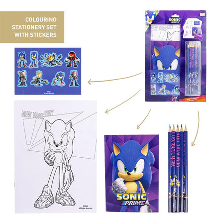 Sonic Prime Tekenset Tekenen Kleuren - 16 pieces