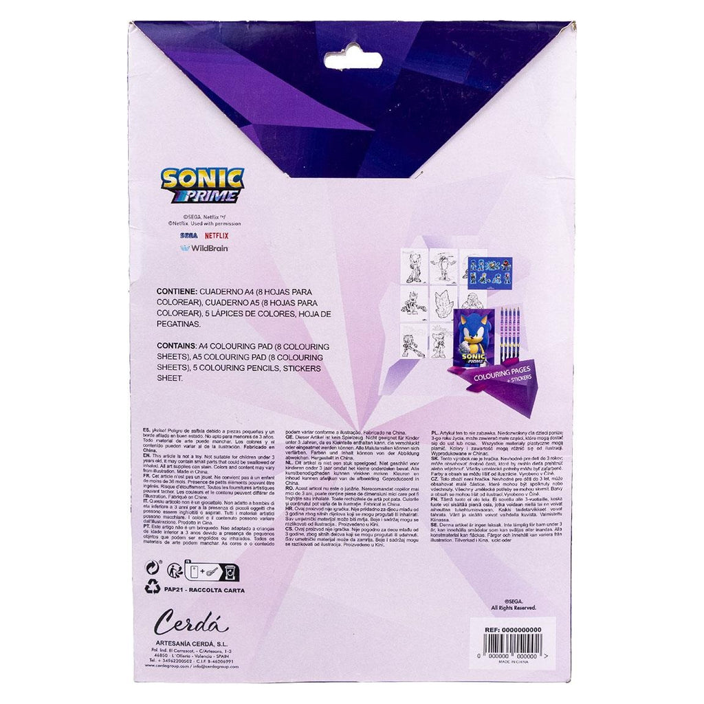 Sonic Prime Zeichnungsset Farben - 16 Stück