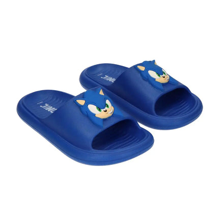 Sonic the Hedgehog Slippers Kinderen – Blauwe Badslippers – Sonic Slippers Jongens – Comfortabele Kinder Slippers