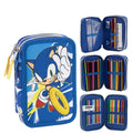 Sonic the Hedgehog Gevuld Etui 3 Vaks – 46 Delig – 3D Ring Design – Officieel Gelicenseerd