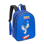 Sonic The Hedgehog Rugzak Blauw 3D Voorkant Verstelbare Schouderbanden Officieel Gelicenseerd