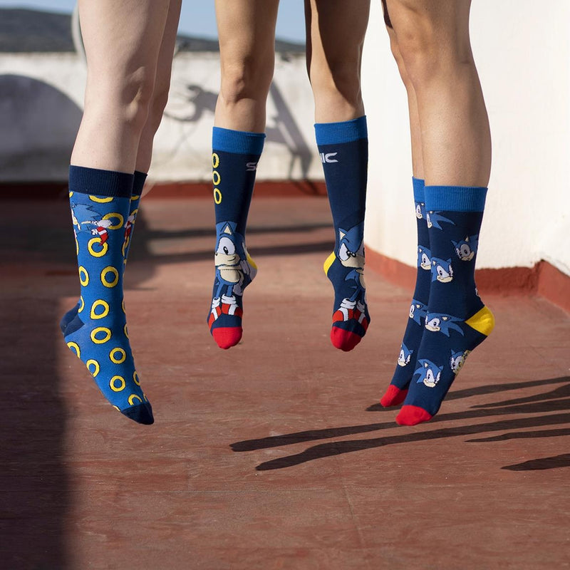 Sonic the Hedgehog Sokken - 3 Paar Cadeauverpakking - Maat 40-46