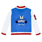 Sonic the Hedgehog Jacket for Kids – Baseball Style Sweater with Print – Boys Gamer Clothing – Blue/White
