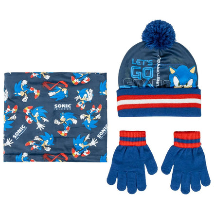 Sonic the Hedgehog Winterset Muts Sjaal en Handschoenen Jongens