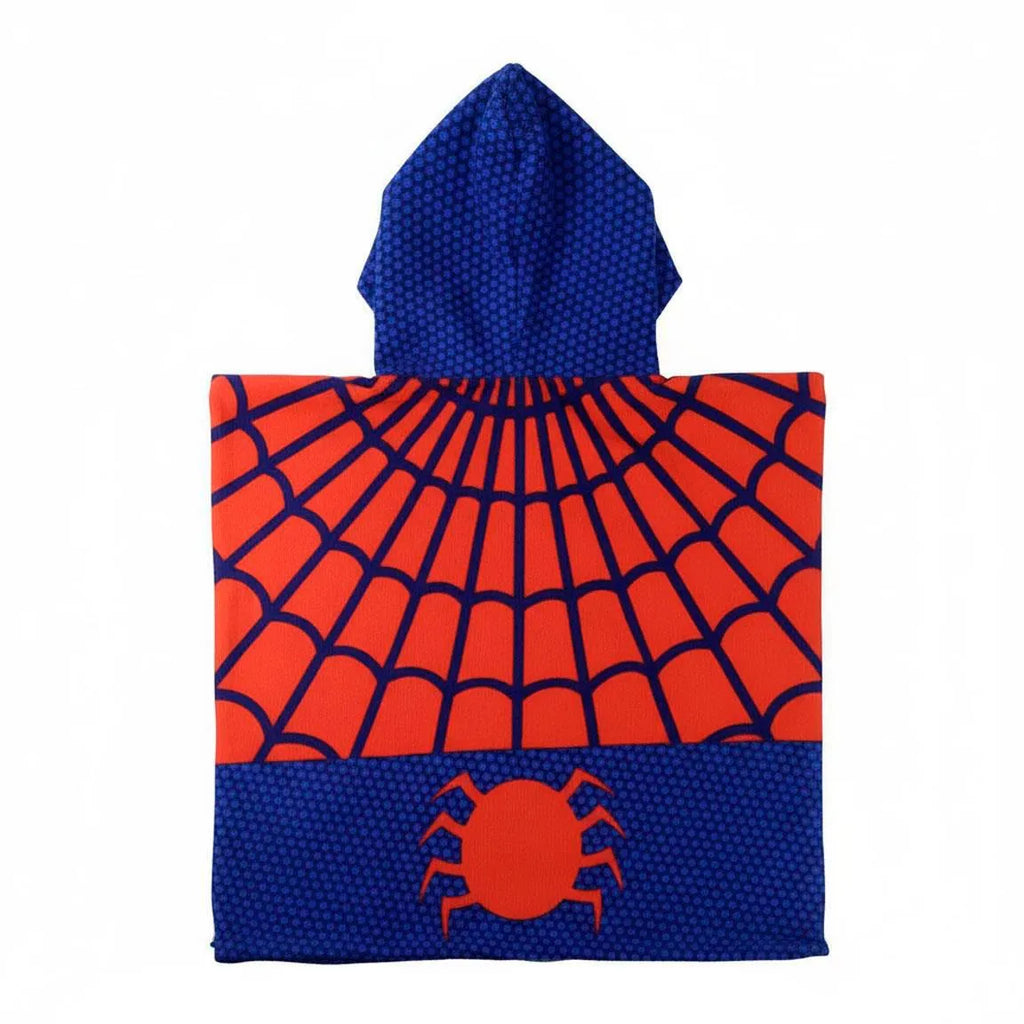 Spiderman Poncho Jongens – Marvel Strandponcho met Capuchon – Kinder Handdoek Poncho Sneldrogend – Strand Zwembad Vakantie