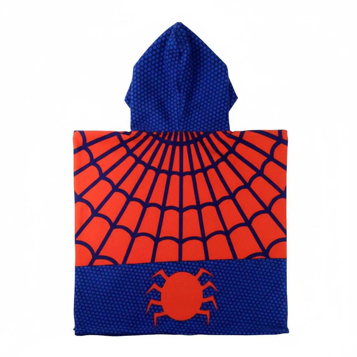 Spiderman Poncho Jongens – Marvel Strandponcho met Capuchon – Kinder Handdoek Poncho Sneldrogend – Strand Zwembad Vakantie