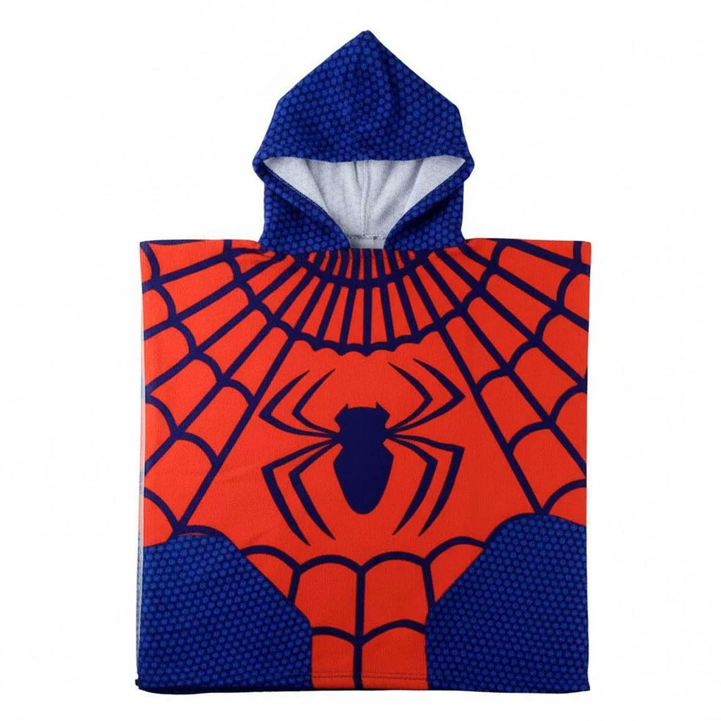 Spiderman Poncho Jongens – Marvel Strandponcho met Capuchon – Kinder Handdoek Poncho Sneldrogend – Strand Zwembad Vakantie