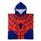 Spiderman Poncho Jongens – Marvel Strandponcho met Capuchon – Kinder Handdoek Poncho Sneldrogend – Strand Zwembad Vakantie