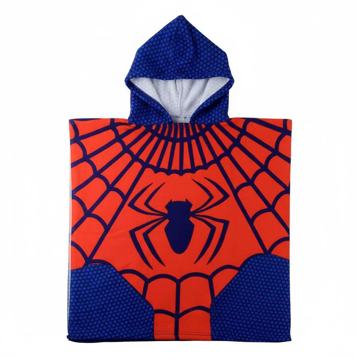 Spiderman Poncho Jongens – Marvel Strandponcho met Capuchon – Kinder Handdoek Poncho Sneldrogend – Strand Zwembad Vakantie