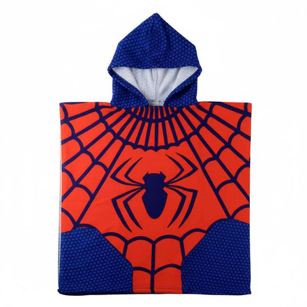 Spiderman Poncho Jongens – Marvel Strandponcho met Capuchon – Kinder Handdoek Poncho Sneldrogend – Strand Zwembad Vakantie