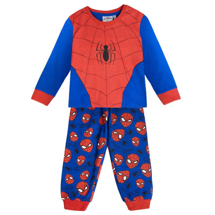 Marvel Spiderman Pyjama Jongens – Katoen – Blauwe Kinderpyjama met Lang Shirt