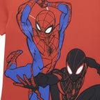 Marvel Spider-Man Zomerset – Kledingset Jongens – T-shirt en Korte Broek – Miles Morales Print – Rood Blauw – Kinder Zomerkleding