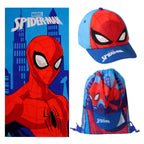 Spiderman Zwemtas Strandlaken & Pet Set – Strand Set Kinderen – Spiderman Tas Handdoek Pet – Zomer Set