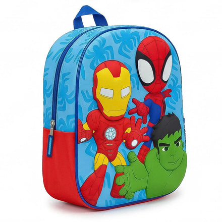 Marvel Spidey and His Amazing Friends Rugzak Jongens 3D Blauw Rood Met Zijvak