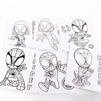 Spidey Paint by Numbers Verfset – Marvel Spidey and His Amazing Friends – 6 Pagina’s + Verf & Kwast