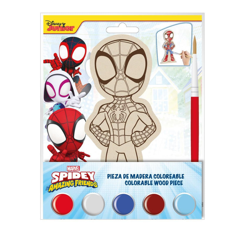 Spidey Verfset Kind – Spider-Man Houten Knutselset – Marvel Creatief Speelgoed