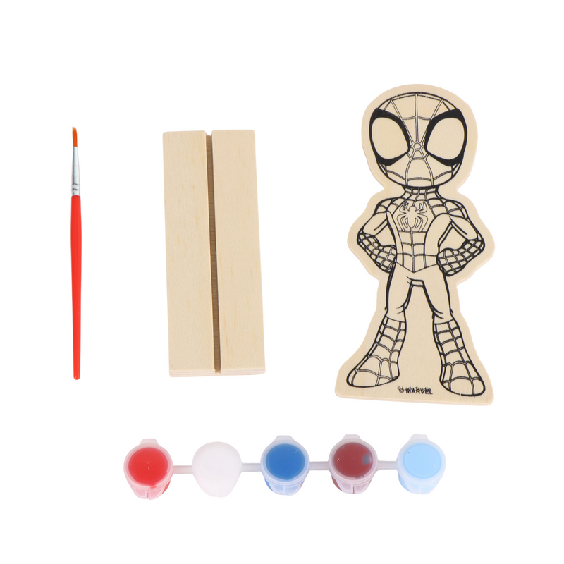 Spidey Verfset Kind – Spider-Man Houten Knutselset – Marvel Creatief Speelgoed