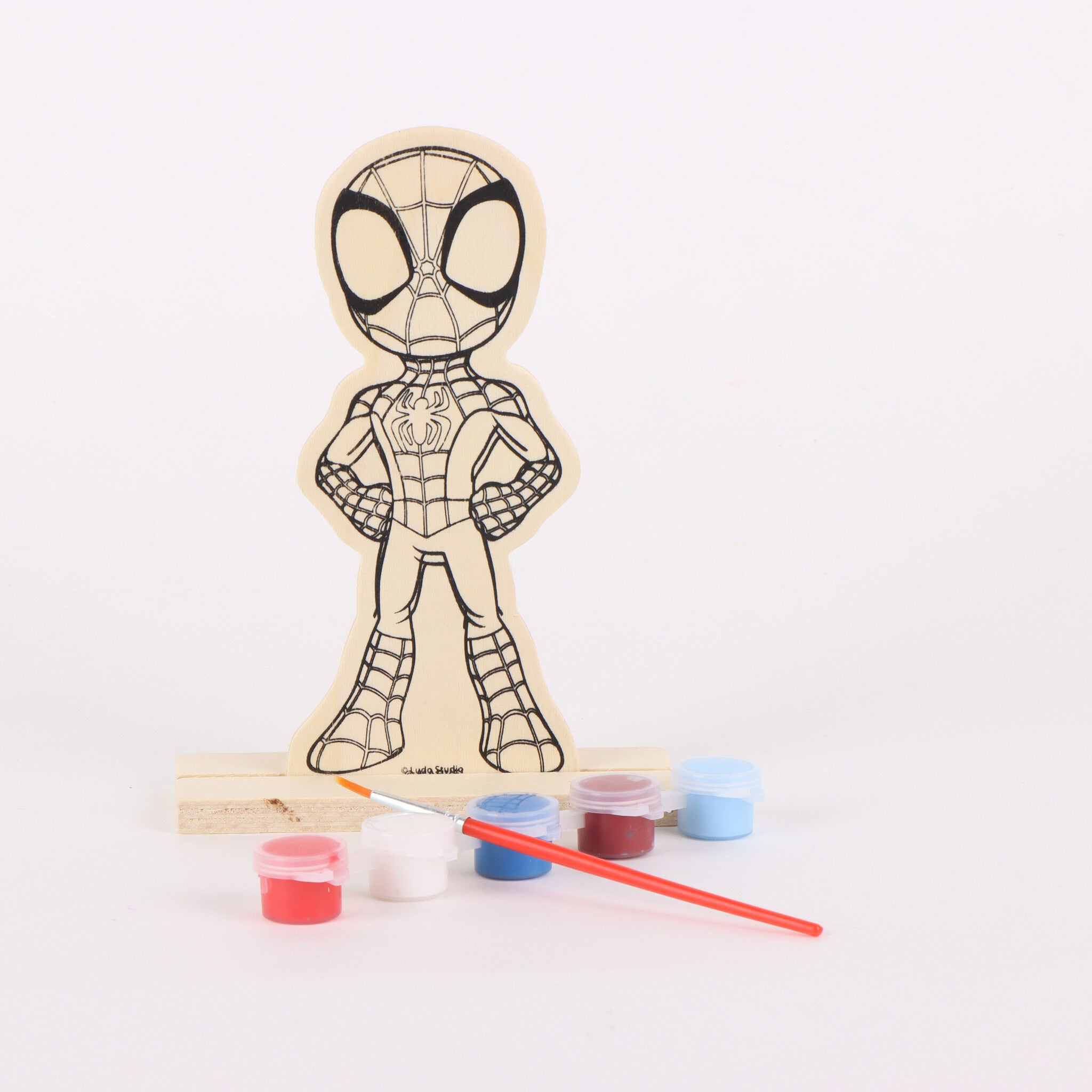 Spidey Verfset Kind – Spider-Man Houten Knutselset – Marvel Creatief Speelgoed