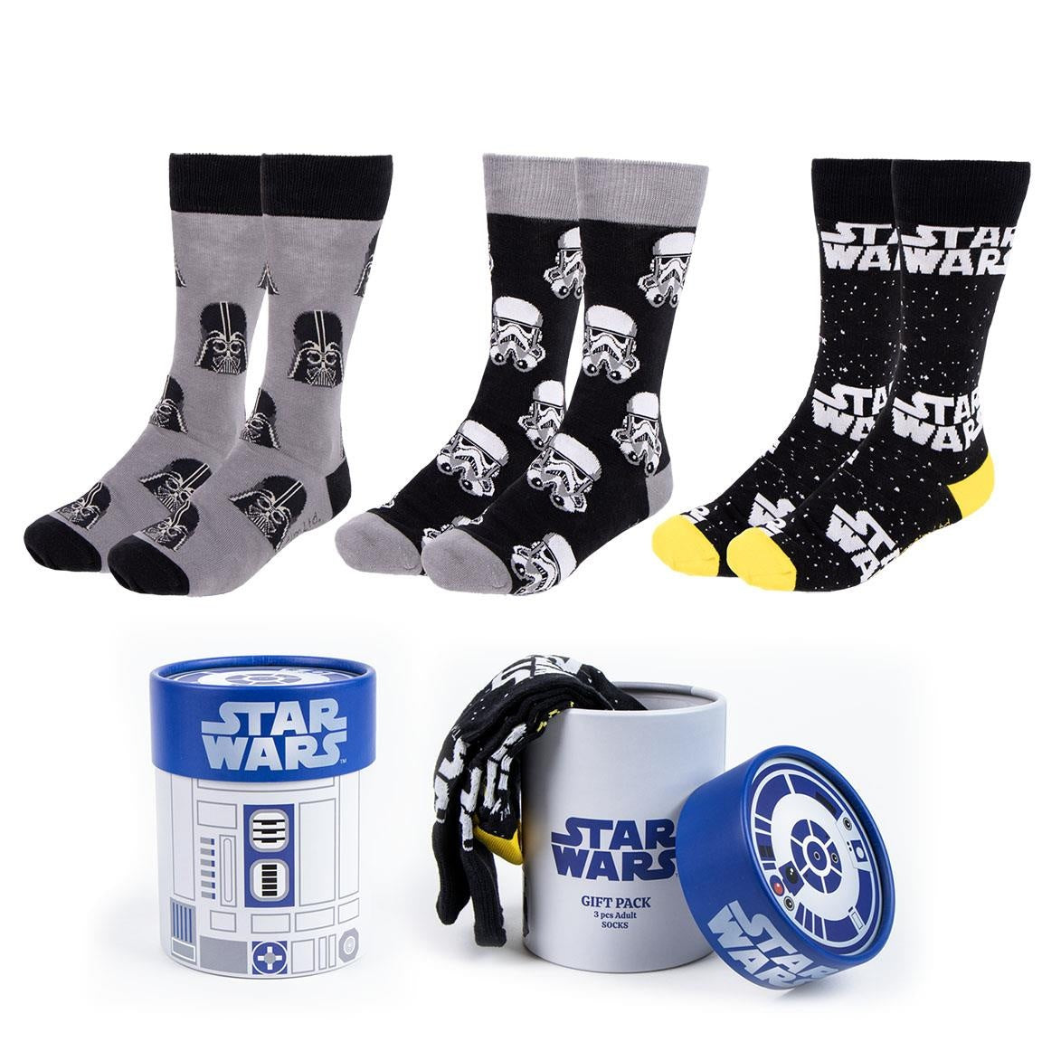 Star Wars Sokken Heren Dames R2D2 - Darth Vader - Stormtrooper - 3 Paar