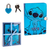 Disney Stitch Tagebuch - Mit Schloss - Glänzend - Geschenkverpackung