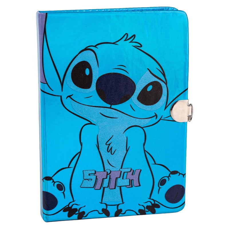 Disney Stitch Tagebuch - Mit Schloss - Glänzend - Geschenkverpackung