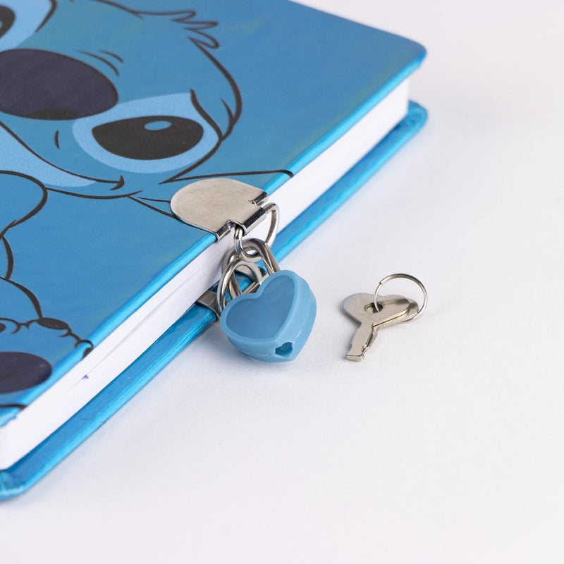 Disney Stitch Tagebuch - Mit Schloss - Glänzend - Geschenkverpackung