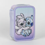 Stitch & Angel Etui Kind – 3-vaks Gevuld Tekenetui – Knutselen & Tekenen – Meisjes