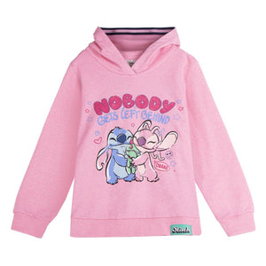 Stitch & Angel Hoodie Meisjes – Roze Sweater met Capuchon – Disney Lilo & Stitch Trui