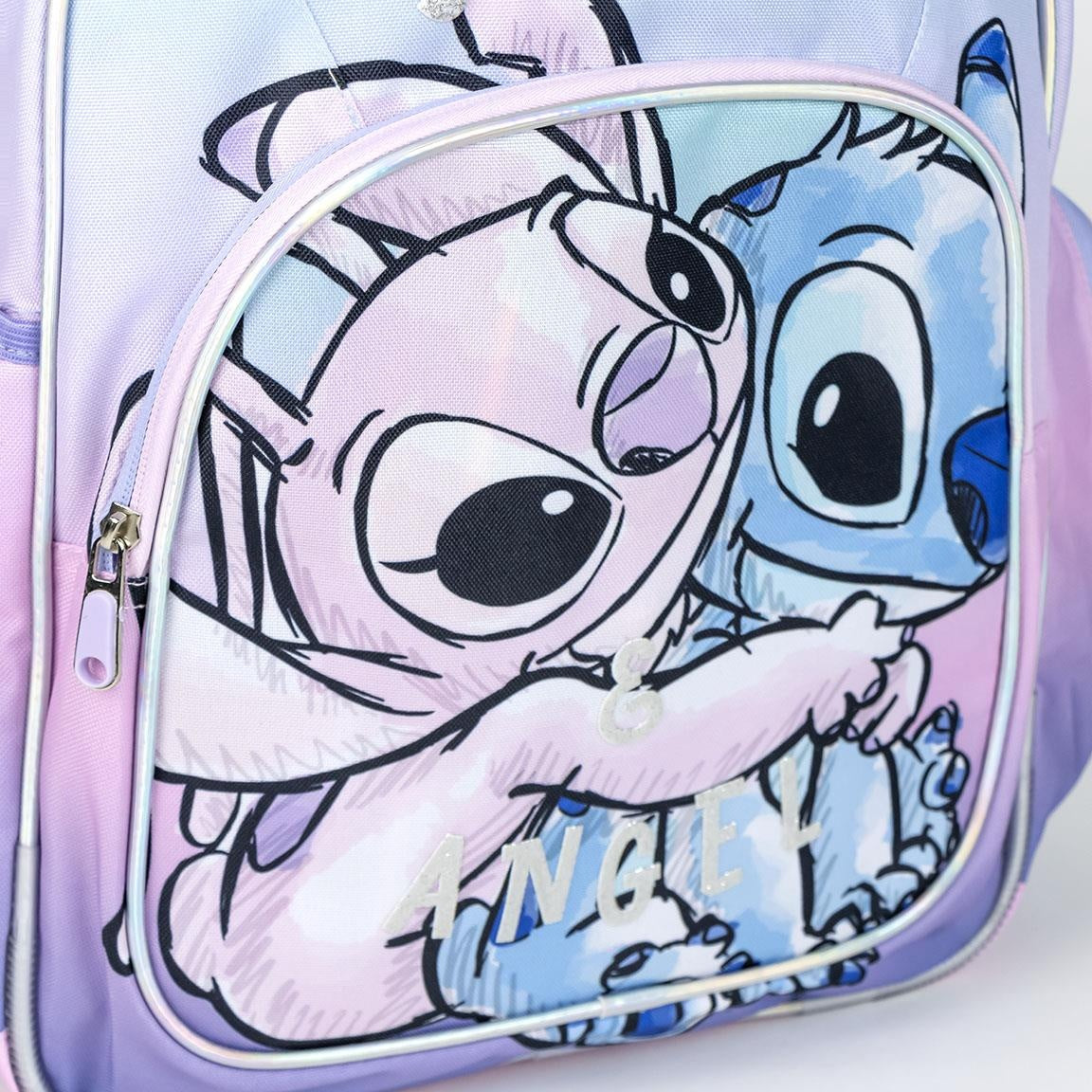 Disney Stitch und Engel Rucksack Mädchen 2 Taschen - Höhe 42cm