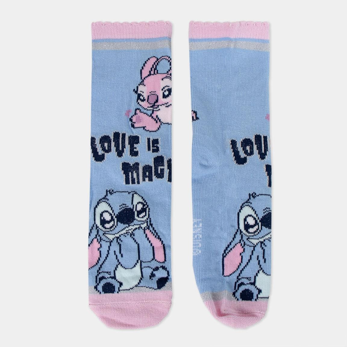 Stitch and Angel Socks in Money Box Girls