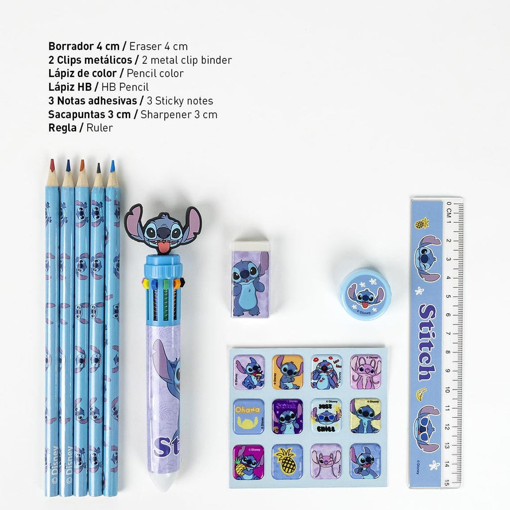 Disney Stitch Pouch mit Inhalt - 8 Stück