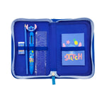 Stitch Stuffed Fluffy Pencil Case - 1 Zipper Pencil Case with School Supplies - Plush Pencil Case - Official Disney Stitch Merchandise