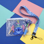 Disney Stitch Schrijfwarenset - 4-Kleurenpen, Etui en Keycord